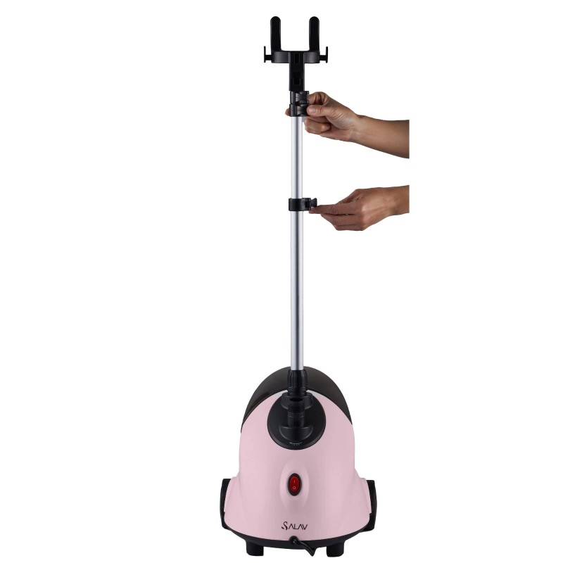 SALAV® GS18-DJ Standing Garment Steamer with Roll Wheels Pink