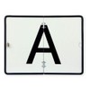A-board A-sign for waste transport on sheet steel, vertically foldable