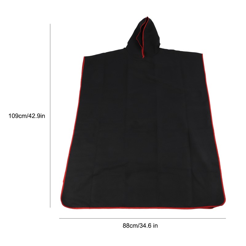 Changing Poncho Towel Microfiber Comfortable Quick Dry Hooded Wearable Absorbent