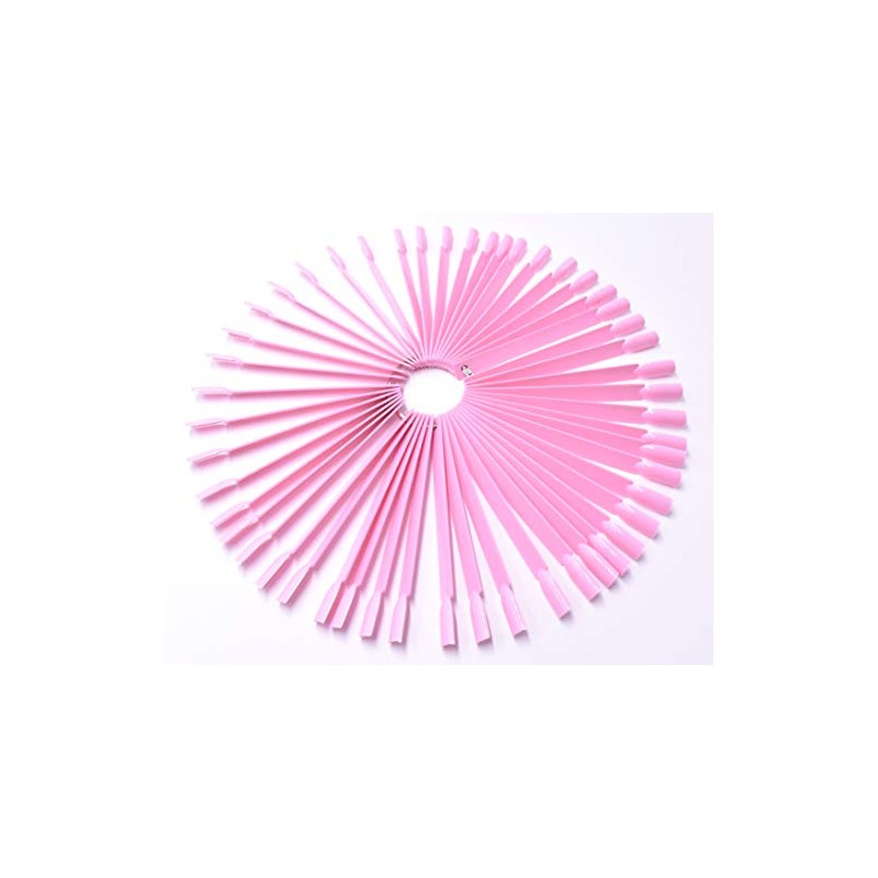 2 Sets 100 Tips Fan Shape Plastic Nail Art Tips