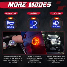 OFFROADTOWN 8 Gang Switch Panel 12V Dimmable Strobe Momentary Universal Circuit Control Box On-Off LED Switch Pod Touch Switch Box for Car Truck Pickup