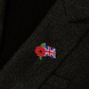 Red Poppy Union Jack Flag Pins Veteran Soldier Remembrance Day