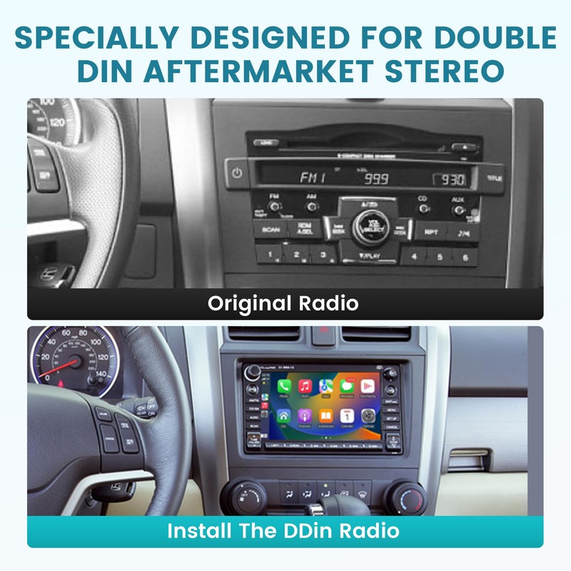 NuIth Double DIN Radio Dash Kits for Honda CRV 2007-2011,