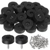 Swpeet 24Sets 30mm Round Black Furniture Pads with Screws, Heavy