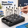 4-Piece Magnetic Soldering Helping Hands with Flexible Arms and Soft-Tip
