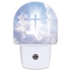 VURQLHE Shining Cross on Blue Sky Night Light for Kids,Christian