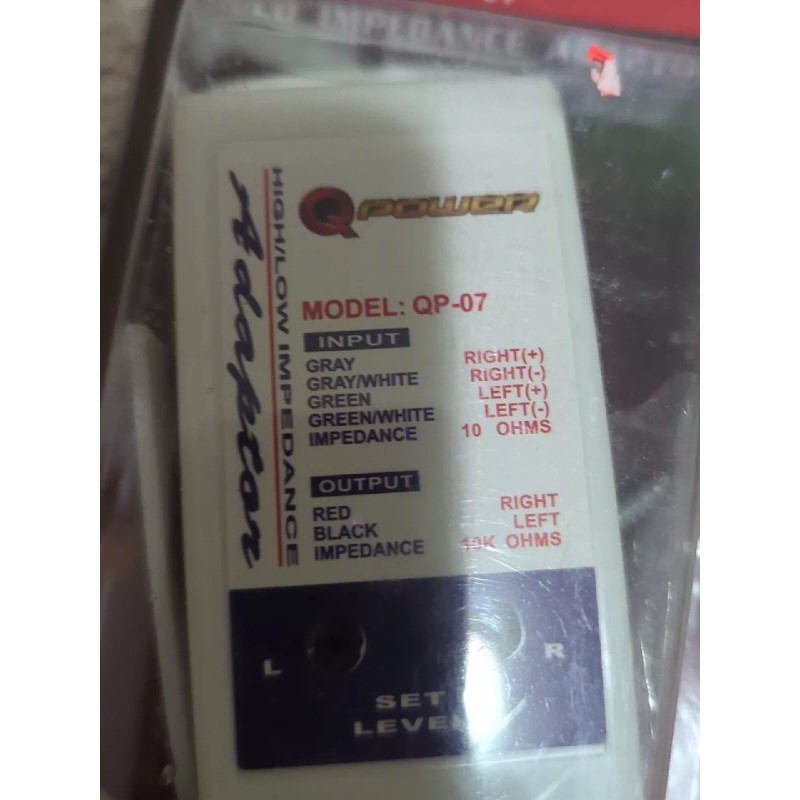 Q-Power Q Power Hi/Lo Impedance Adaptor Audio Accessory - QP-07