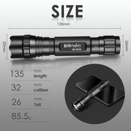 Home Safety 501B 395nm UV Flashlight Blacklight Portable Black Light for for Pet Urine Finding & Mineral, Antique Detection, Scorpion Search, etc