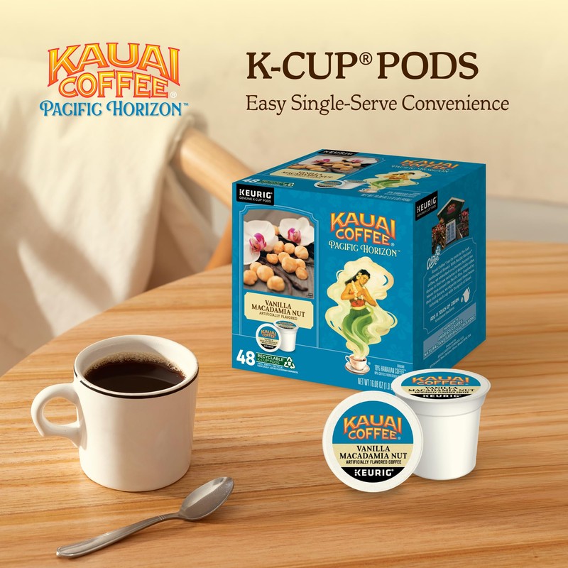 Kauai Coffee K-Cup Pods for Keurig Brewers – Arabica Coffee,