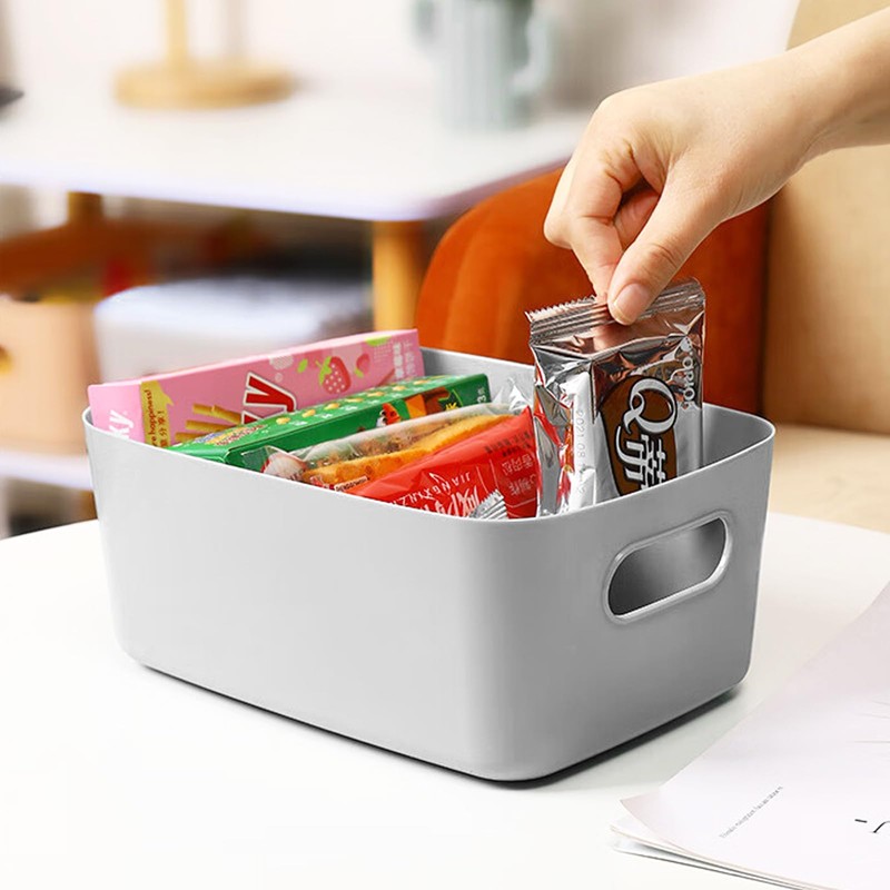 GAOGAN 12Pcs Plastic Storage Basket with Handles, Plastic Storage Boxes