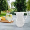 AuldHome White Hobnail Ceramic Pitcher (Small), Vintage Retro Style