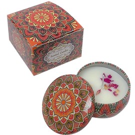 HYCSC Gardenia Scented Candles, Aromatherapy Candles for Home, Long Burn Scented Candles with Lid, Sustainable Use of Tin Boxes for Birthday Valentine Mother's Thanksgiving Day Present