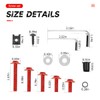 Motorcycle Fairing Bolt Kit, 177pcs M5 M6 Motorcycle Windscreen Screws,