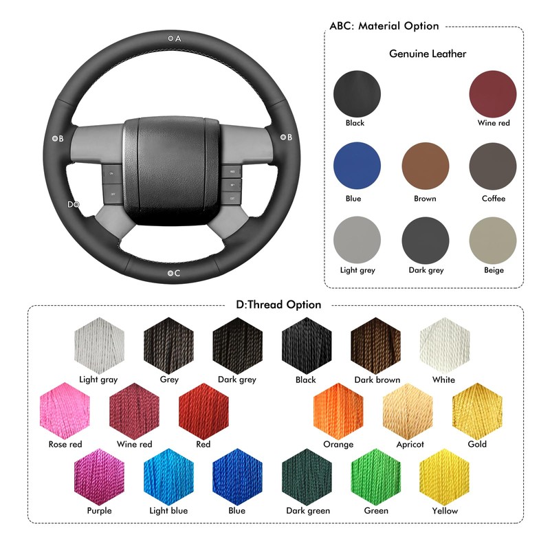 MEWANT Steering Wheel Cover Compatible with Ford F150 F250 F350