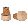 Plastic Pourer with Wooden Lid and Cork Stopper | Slim