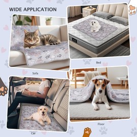 BVAGSS Pack of 6 Small Fluffy Dog Blankets, Soft with Fleece Flannel Pet Blankets for Small, Medium Dogs, Cats, Warm and Comfortable Sleep, XH075 (76 x 52 cm, Grey)