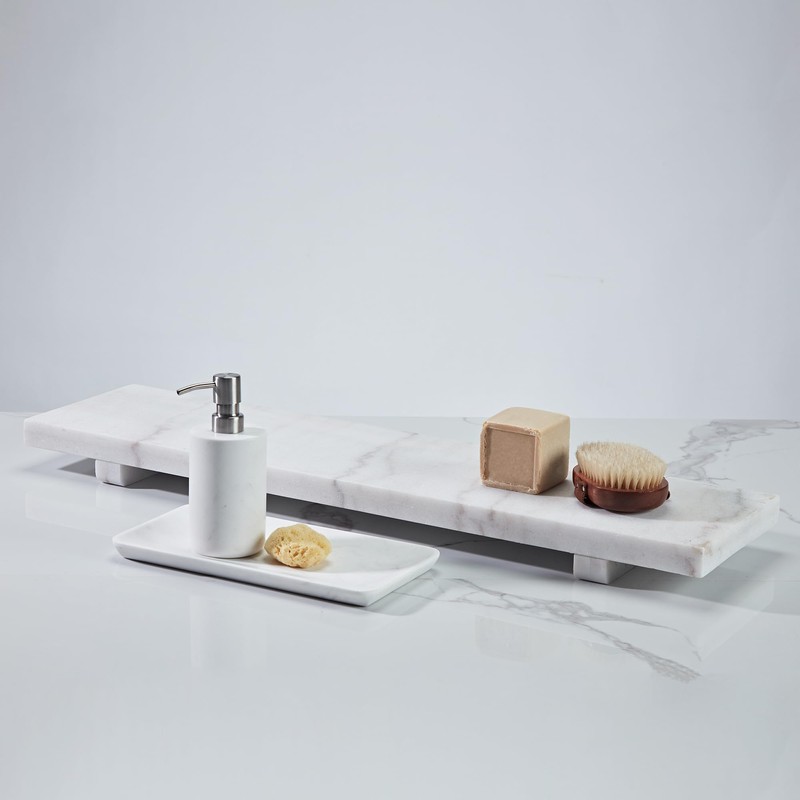 White Marble Bath Accessories (Vanity Tray)