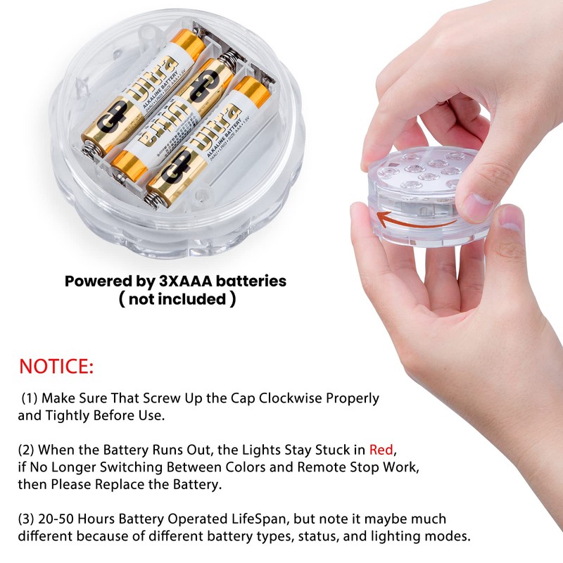 Seaponer Boat Lights Wireless Battery Operated, Navigation Lights for Deck
