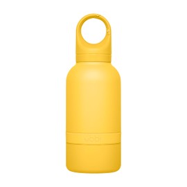 Ubbi Pup & Me Stainless Steel Insulated Portable 32 oz. Water Bottle for Dogs and Owners with Attached Dog Bowl, Yellow
