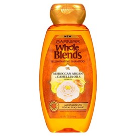 Garnier Whole Blends Shampoo Moroccan Argan Camellia 12.5 Ounce (370ml) (3 Pack)