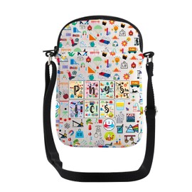 JYTAPP Physics Crossbody Bag Science Teacher Professor Gift Science Student Commute Bag Physics Major Graduation Gift (Beige)