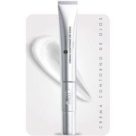 PUREZA NATUR Crema contorno de ojos con tecnología VibraLift para ojeras obscuras y bolsas | Con cafeína, Ácido hialurónico y esferas hidratantes 20g