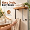 Stainless Steel Towel Rack for Bathroom Storage – Black Wall