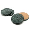 Creative Home Natural Green Marble Set of 4 Pieces Round