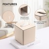 KINGFOM Leather Tissue Box Cover – Square Modern PU Leather