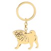 BAMAY Stainless Steel Cute Dog Breeds Puppy Keyring Pug Corgi