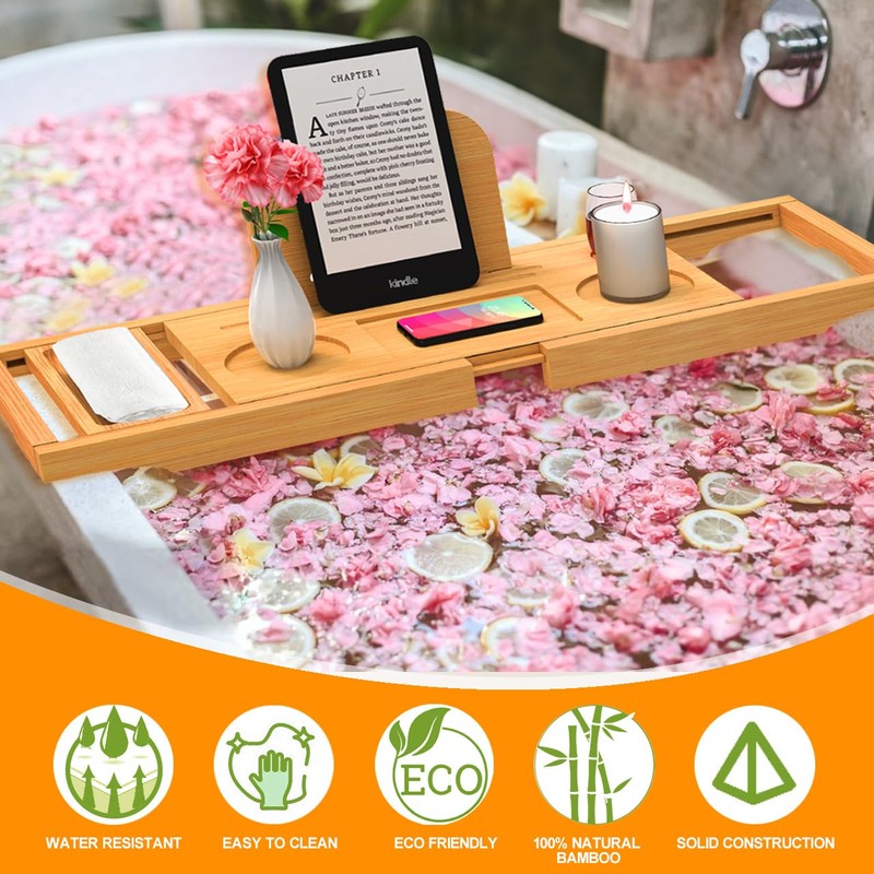 Banlilu Bathtub Tray - Bath Tray Expandable - Bath Tub