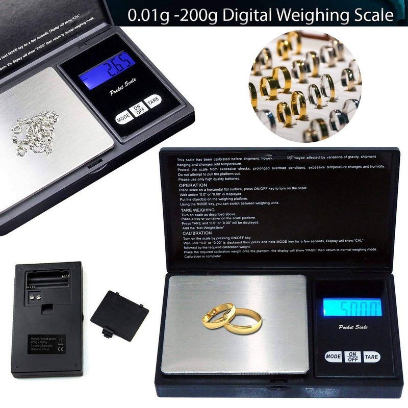 1000g 0.1 Mini Small Pocket Digital Gold Jewellery Weighing Pans