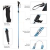 TOMSHOO Trekking Pole Lightweight Collapsible Trekking Pole Five-fold Walking Stick