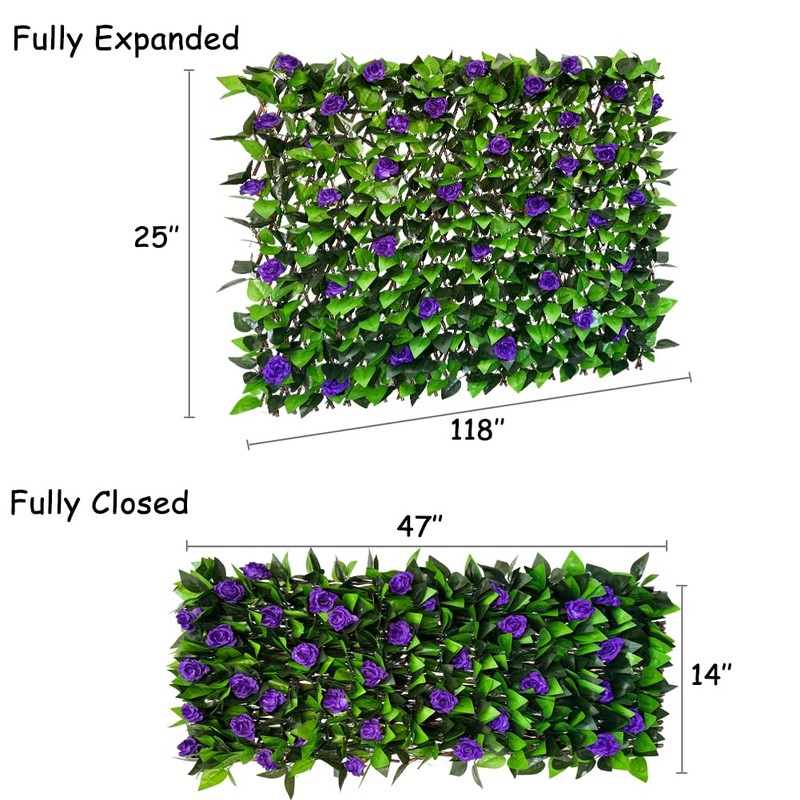 Garden Land Expandable Fence Privacy Screen for Balcony Patio Outdoor,Decorative