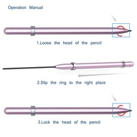 WSD Mechanical Pencil,Drawing Pencils,Sketch Pencils,Magnetic Control Pencil,Pencil Refills Diameter2.0mm, 2B Rose Gold