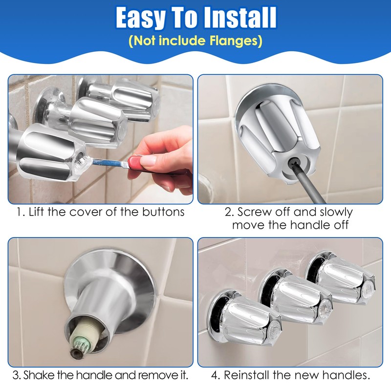Enhon 3 Handle Shower Faucet Set Compatible with Pfister Verve