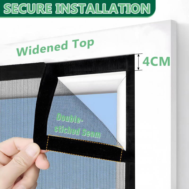 Side Opening Screen Door Mesh, Fit Door Size 38 x