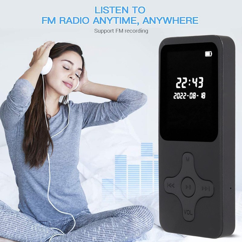 MP3 MP4 Player Bluetooth 5.0 Ultra Thin Digital LCD 1.77
