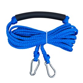 Heavy Duty Boat Tow Harness for Tubing, Water Sports Tow Rope for Boat Towables & Tubes, Self Centering Tow Harness Line with Clip Quick Connector & Stainless Steel Hooks