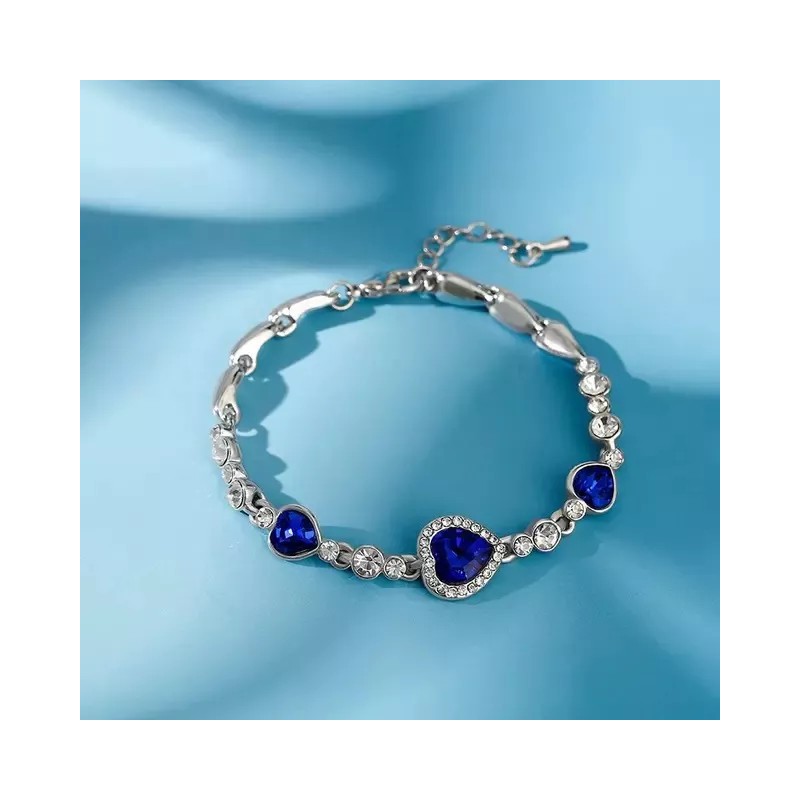 Importacion Brazalete Esclava Pulsera Titanic Corazón Del Mar Azul