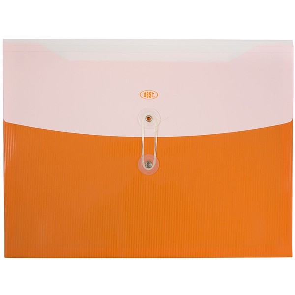 JAM PAPER Plastic Envelopes with Button & String Tie Closure