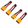 LINSYRC 2 Pairs XT90 to T-Plug RC Male Female Connector