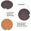 KEEPREAL 2 Pack Red Ladybugs Car Coasters for Drinks Absorbent,