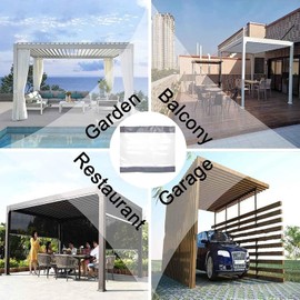 BLOHDI Pergola Waterproof Side Panels with Eyelets Transparent Outdoor Weatherproof Curtains Plastic Tarpaulin, for Gazebo, Gardens, Customizable (Color : Clear, Size : 2x2.5m)