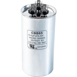 BlueStars 45+5 uF 45/5 MFD 370 V o 440 V CBB65 50/60 Hz - Compatible con motor de CA o arranque de ventilador o condensador recto