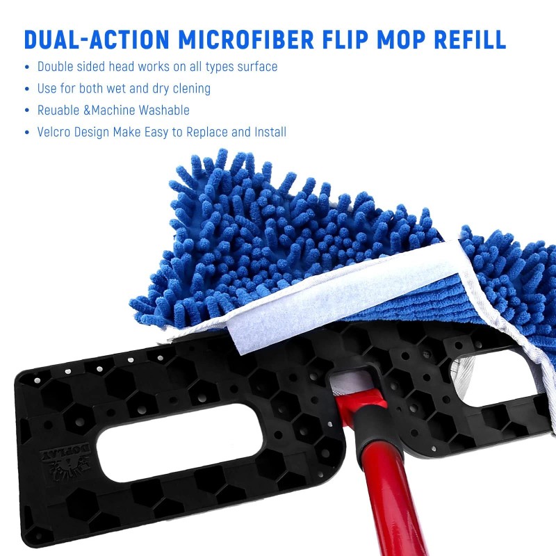 YeegfeyA 4 Pack Microfiber Mop Heads for Hardwood Tile Laminate