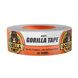 Gorilla Tape, White Duct Tape, 1.88" x 30 yd, White, (Pack of 1)