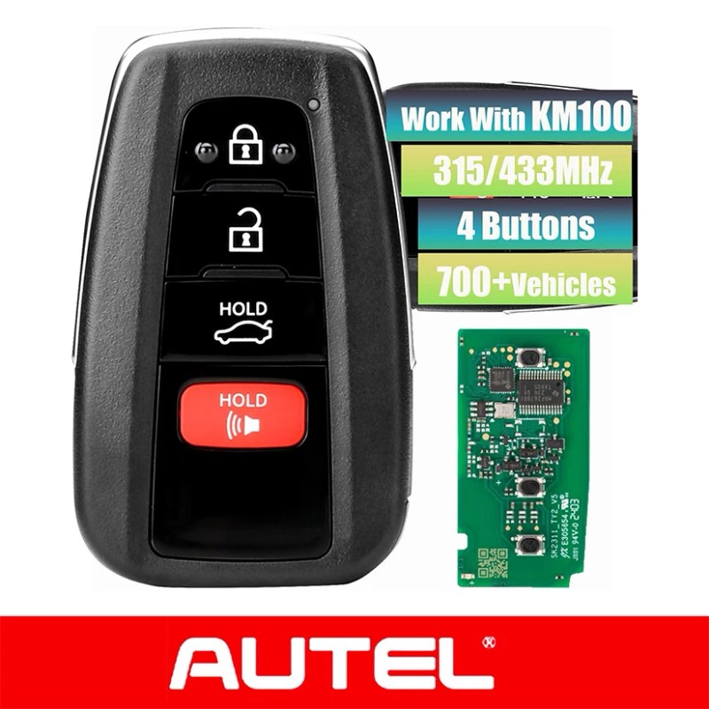 Autel iKey Universal Smart Key Style 8A-chipped 4 Button IKEYTY8A4TP