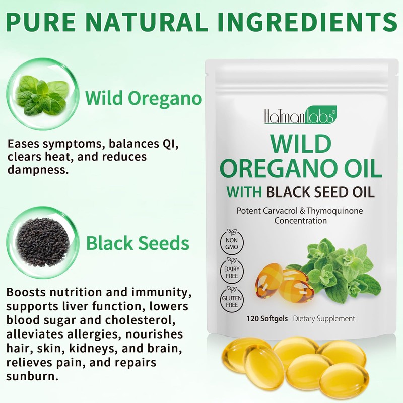 newseel Oil of Oregano with Black Seed Oil, Organic Oregano