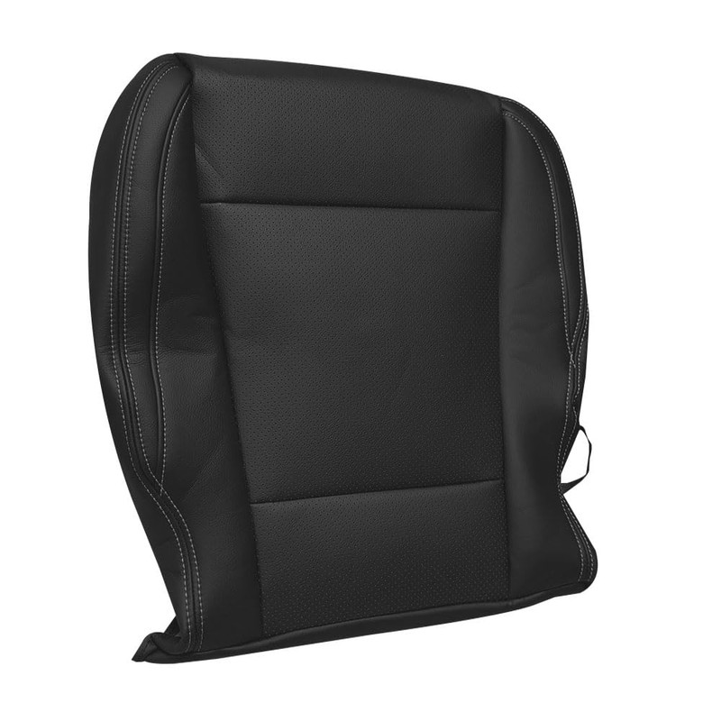 Lskioer Front Driver Side Bottom Perforated Leather Seat Cover Black
